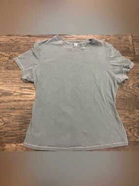 SKIMS Light Blue Crew Neck Crop Top